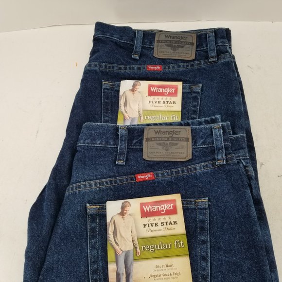 2 of Wrangler Men's Five Star 96501MR Denim Jeans Regular Fit Size 40 x32 - Picture 3 of 7